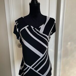 Worthington Black and White Striped Women's Tee